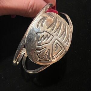 TAXCO 925 STERLING BEAR PAE CUFF BRACELET